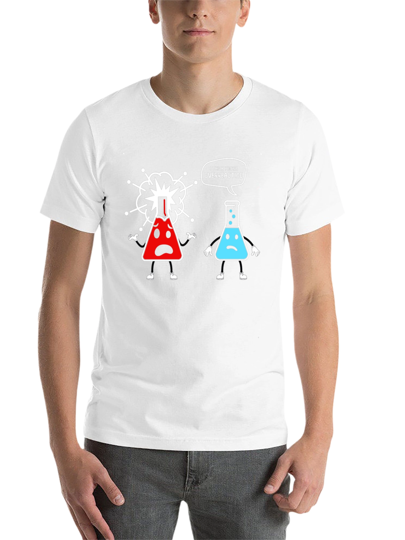 Black Funny Chemistry T-Shirt - Overreacting Science Tee view 14