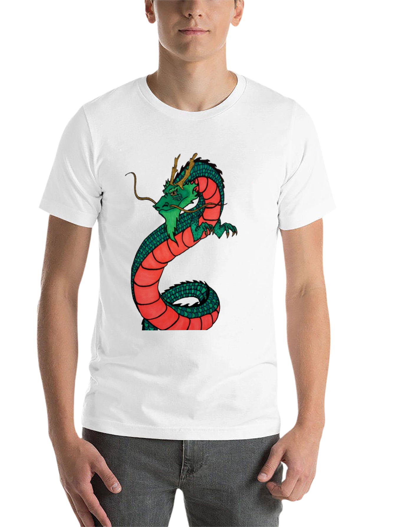 Black Dragon Graphic Tee - Black Cotton Blend Shirt view 14