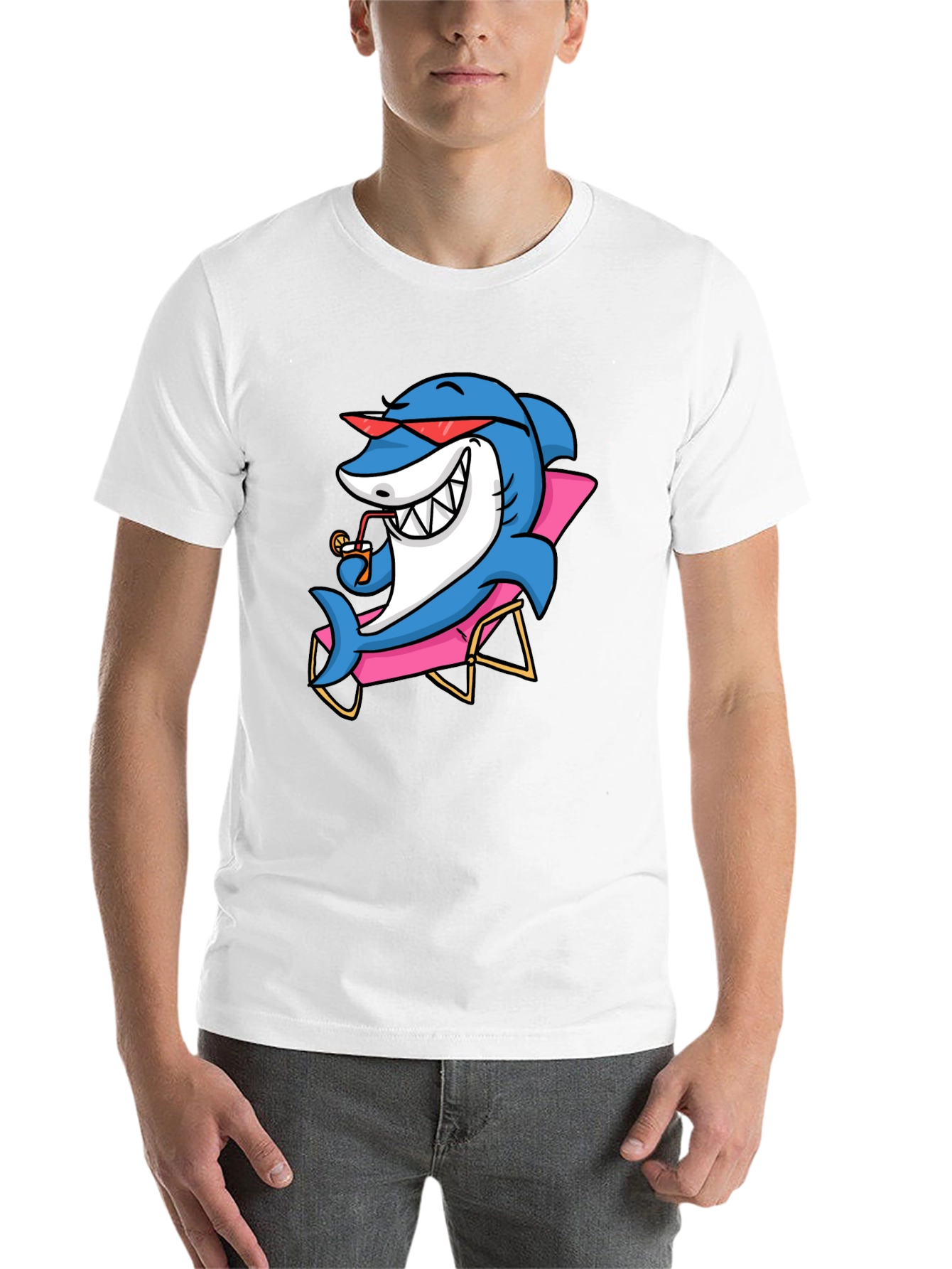 Black Cool Shark T-Shirt - Vacation Vibes view 14