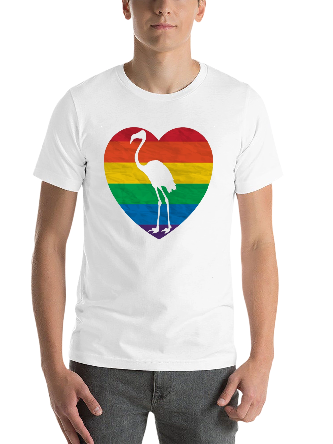 Black Pride Flamingo Heart T-Shirt - Black LGBTQ+ Tee view 14
