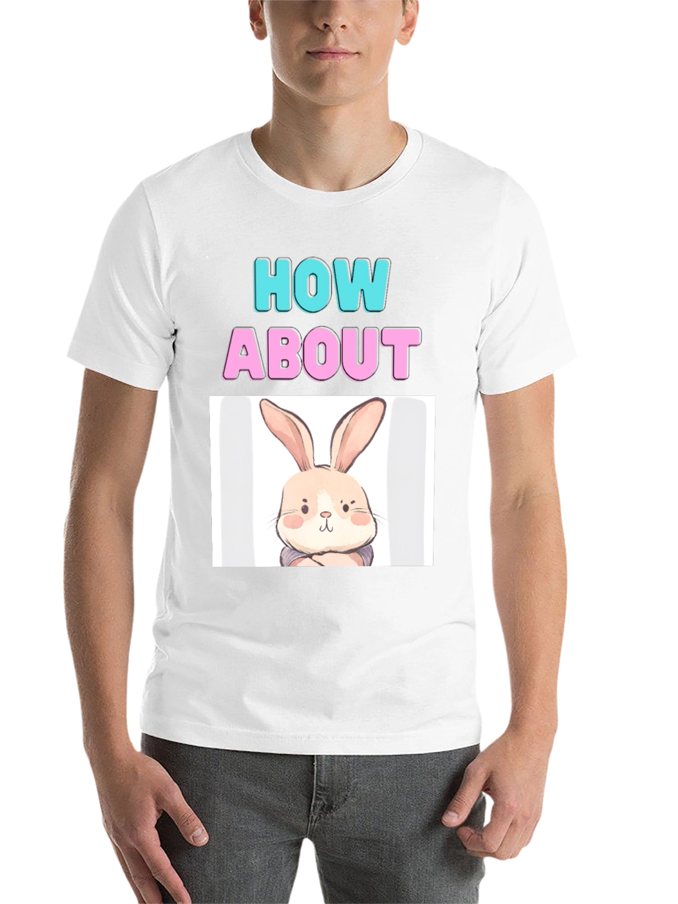 Black How About Bunny T-Shirt - Cute & Comfy view 14