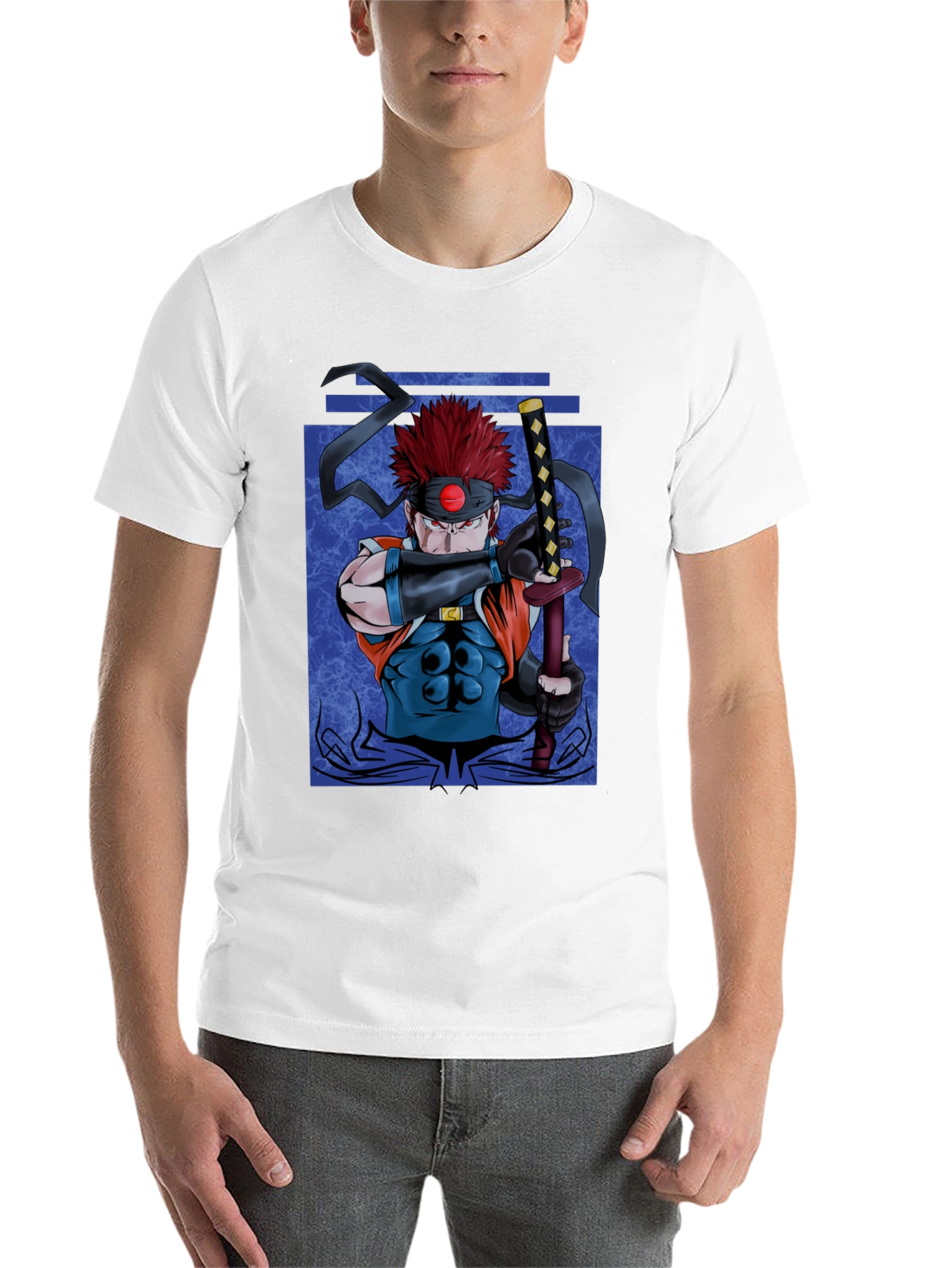 Black Samurai Warrior Graphic Black T-Shirt view 14