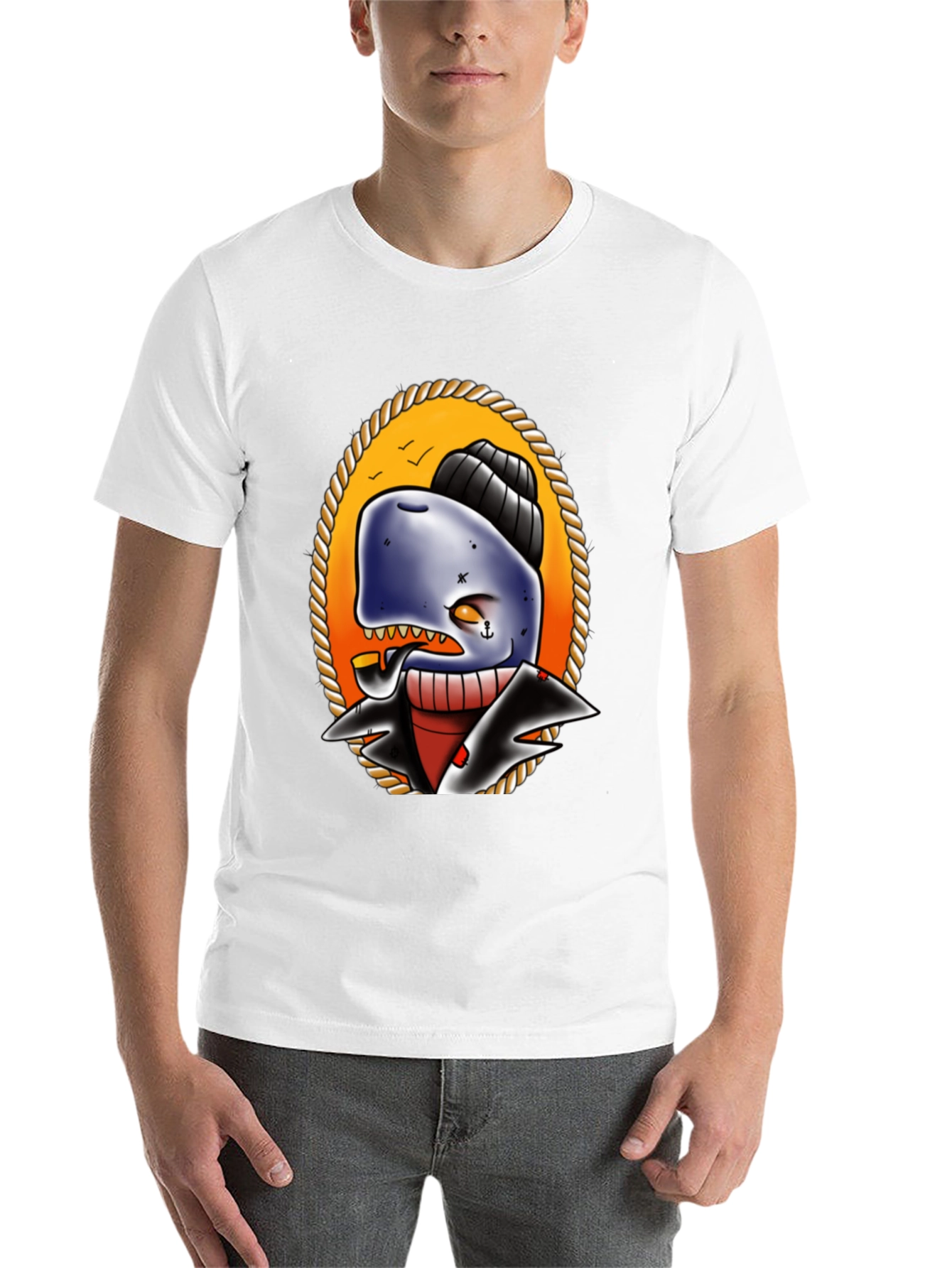 Black Whale Captain Graphic T-Shirt view 14