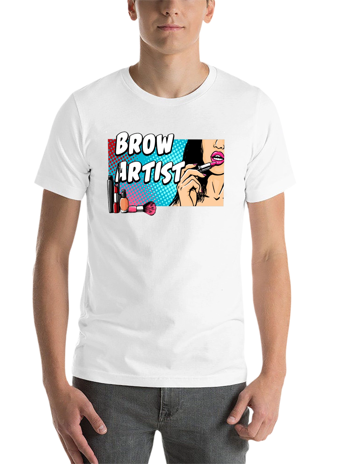 Black Brow Artist Makeup T-Shirt view 14