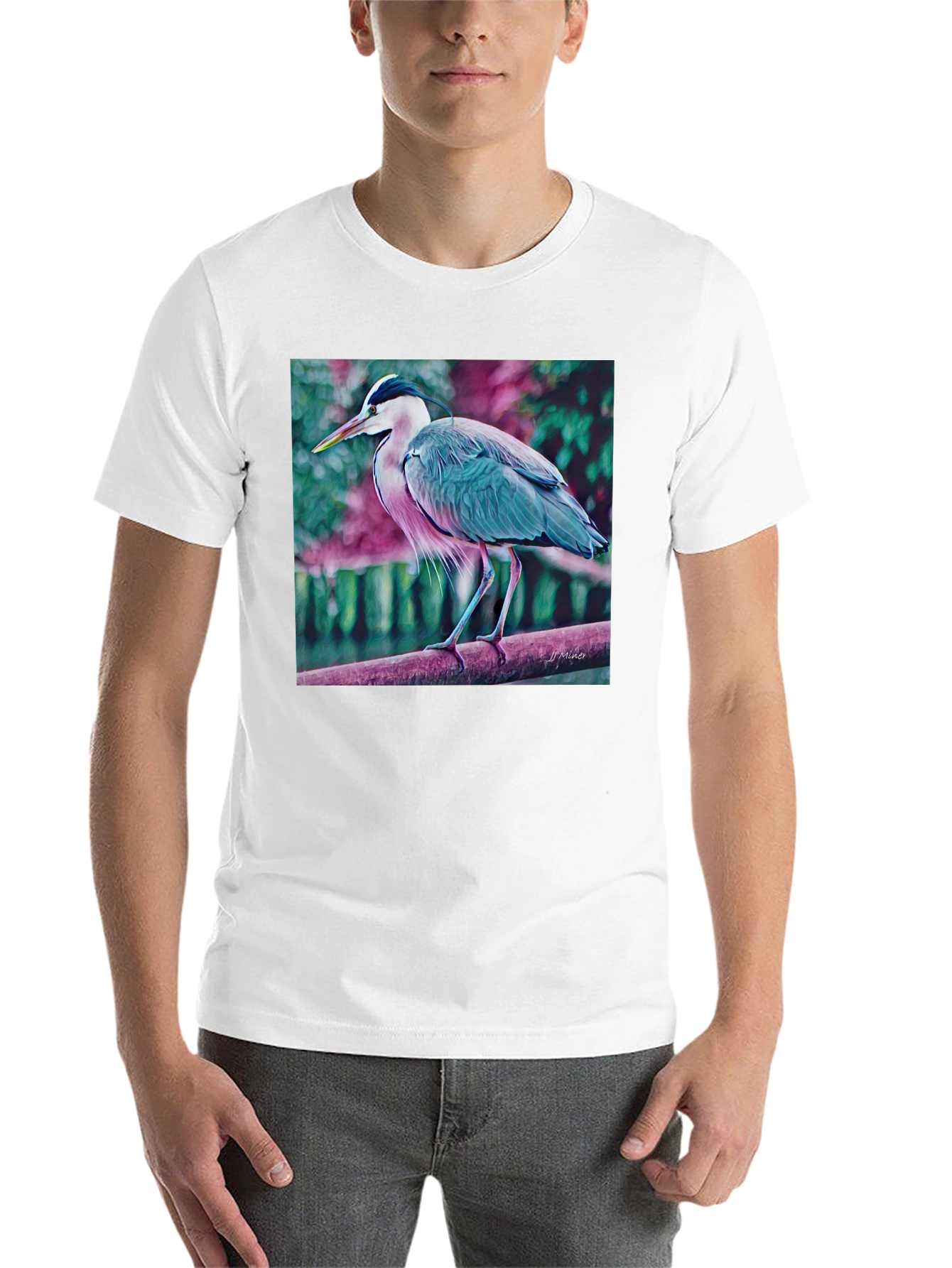 Black Heron Graphic T-Shirt - Nature Inspired Tee view 14