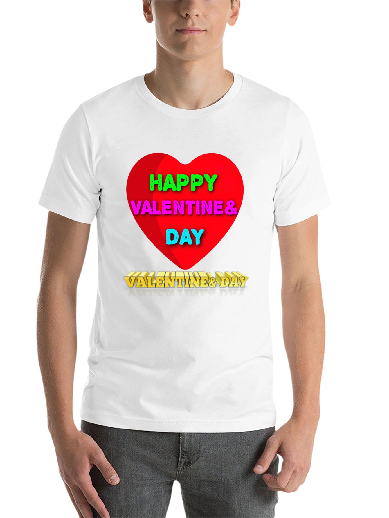 Black Happy Valentine's Day Graphic T-Shirt view 14