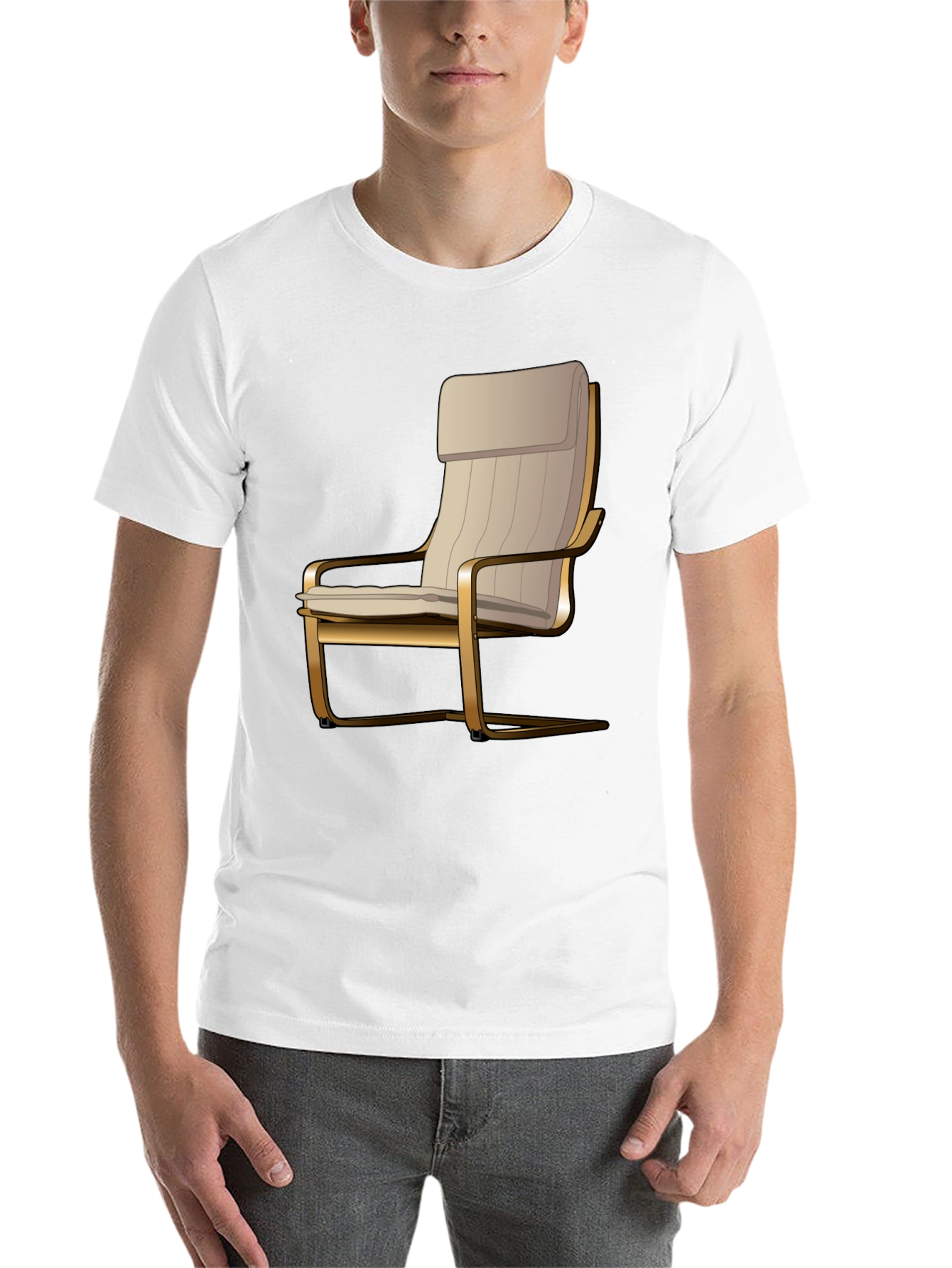 Black Modern Chair Graphic Tee - Stylish Comfort view 14