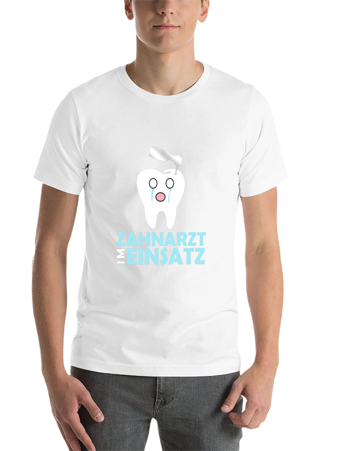 Black Zahnarzt Im Einsatz Graphic Tee - Black view 14