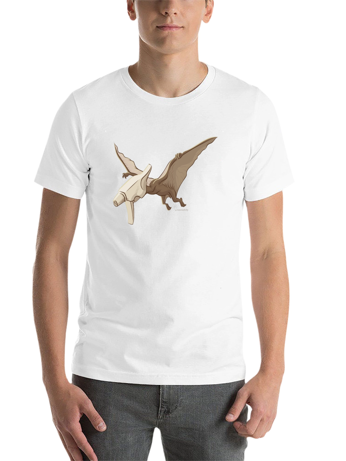 Black Pterodactyl Bone T-Shirt - Black Graphic Tee view 14