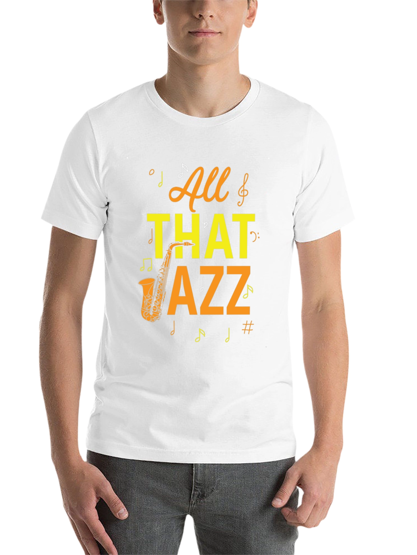 Black All That Jazz Graphic Tee - Music Lover T-Shirt view 14