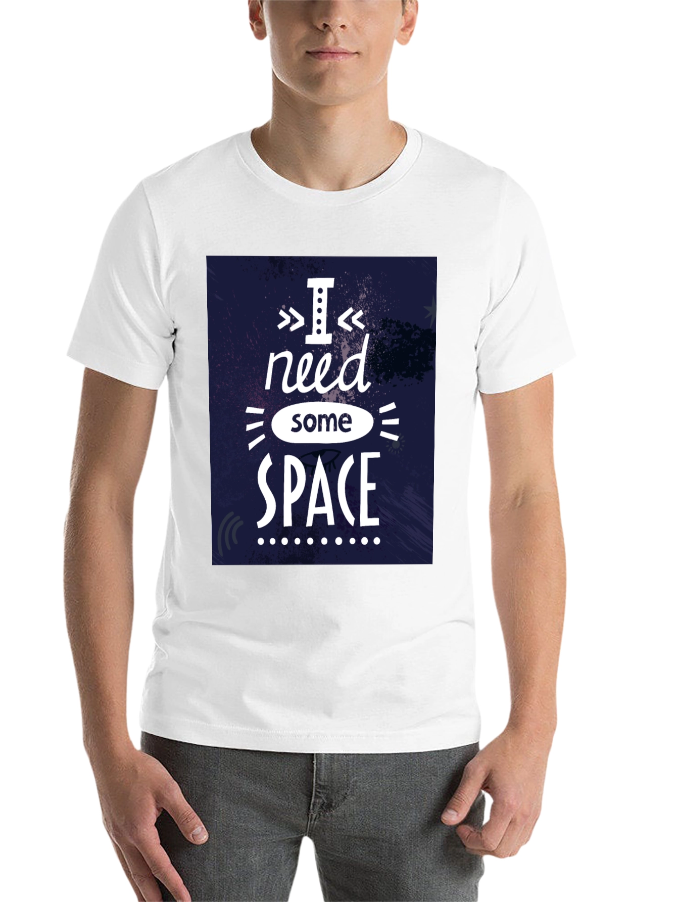 Black I Need Some Space Graphic T-Shirt - Black view 14