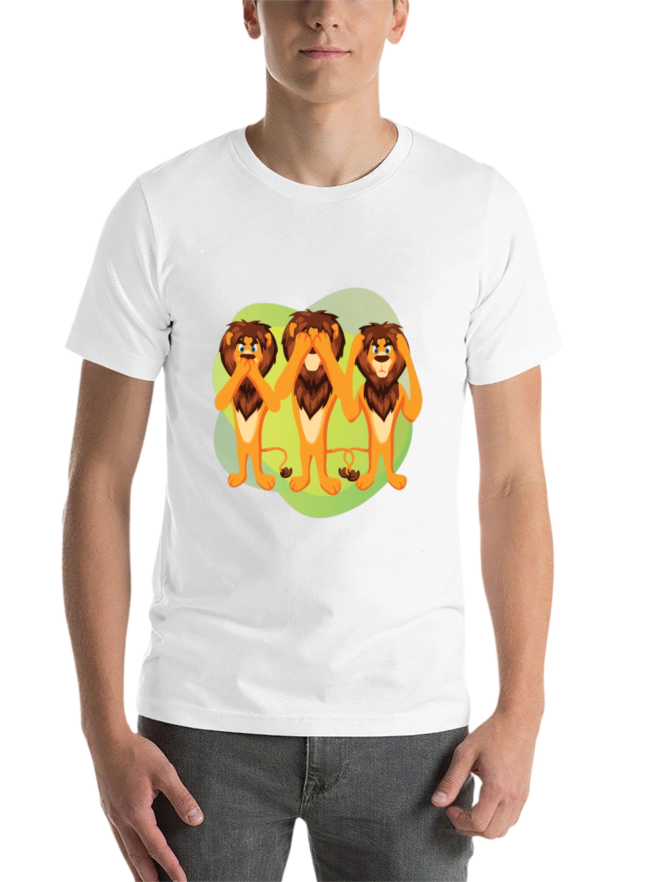 Black Hear, See, Speak No Evil Lions Graphic Tee view 14