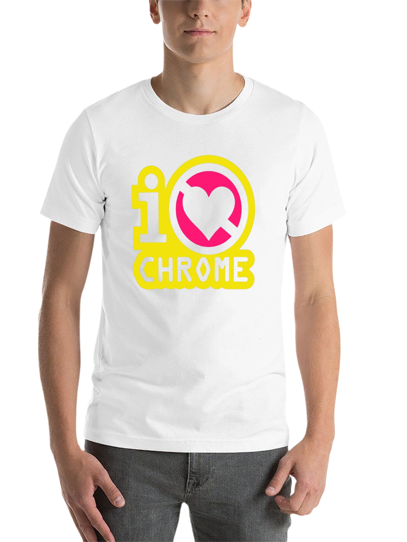 Black I Heart Chrome Black T-Shirt view 14