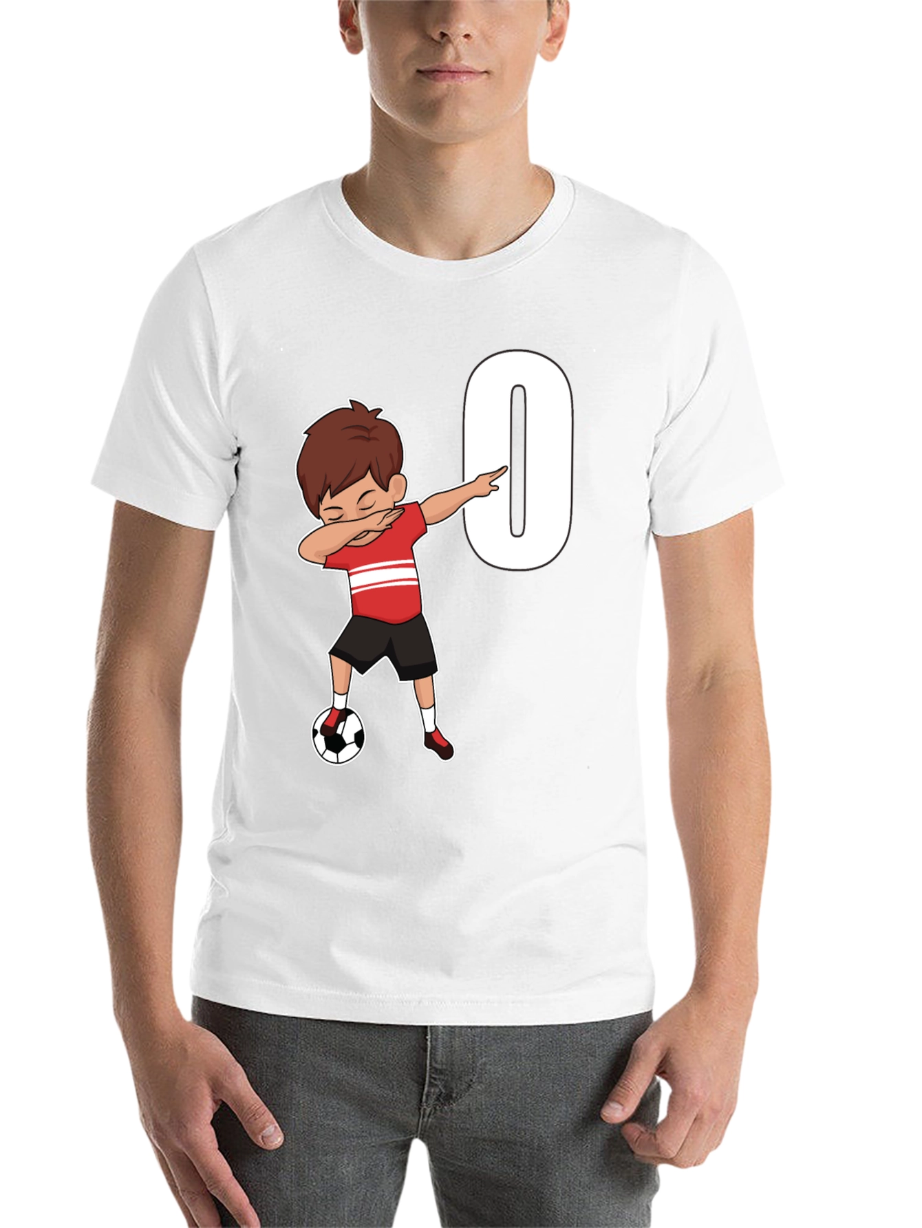 Black Soccer Birthday T-Shirt - Number 0 view 14