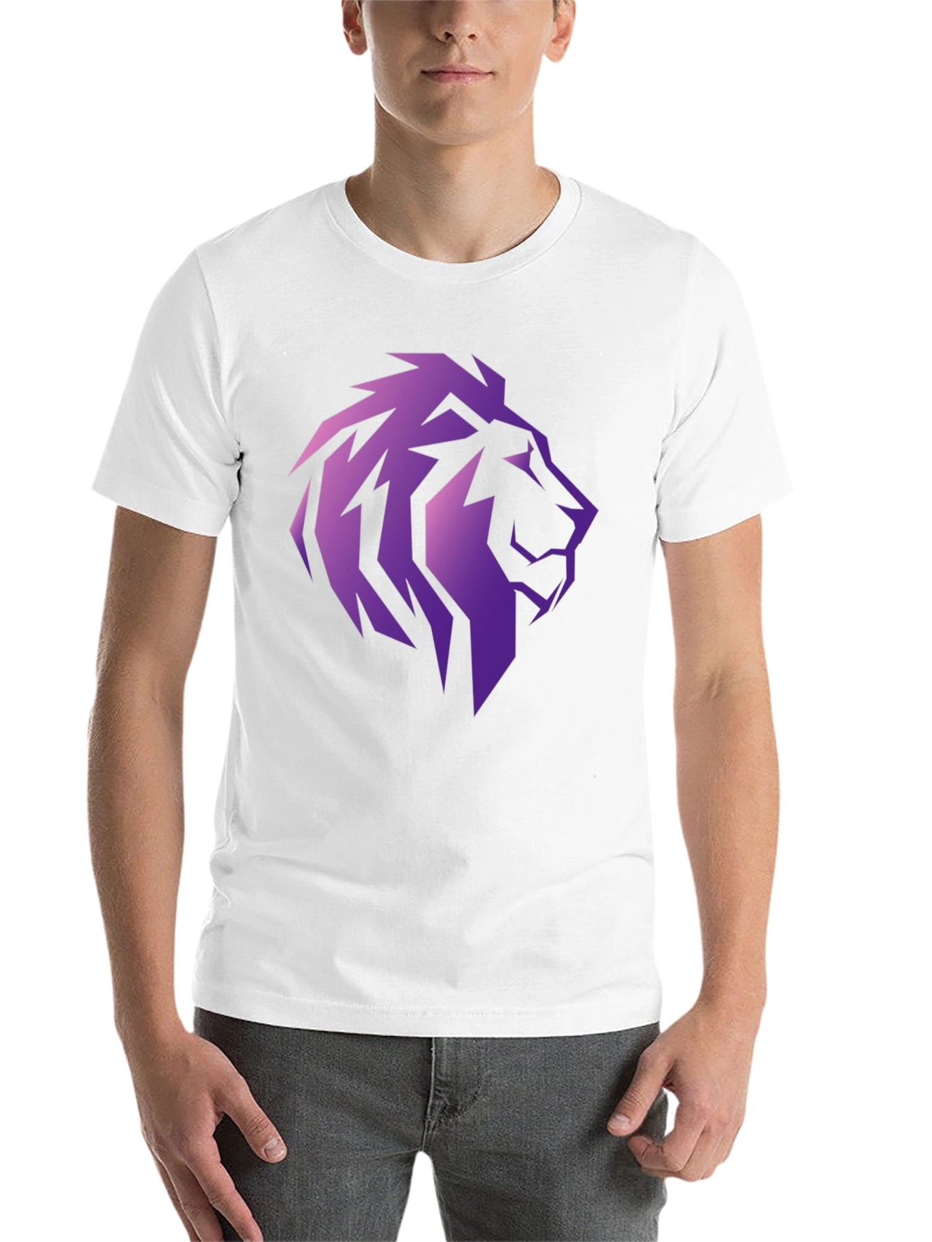 Black Lion Head Graphic Tee - Stylish Men's T-Shirt view 14