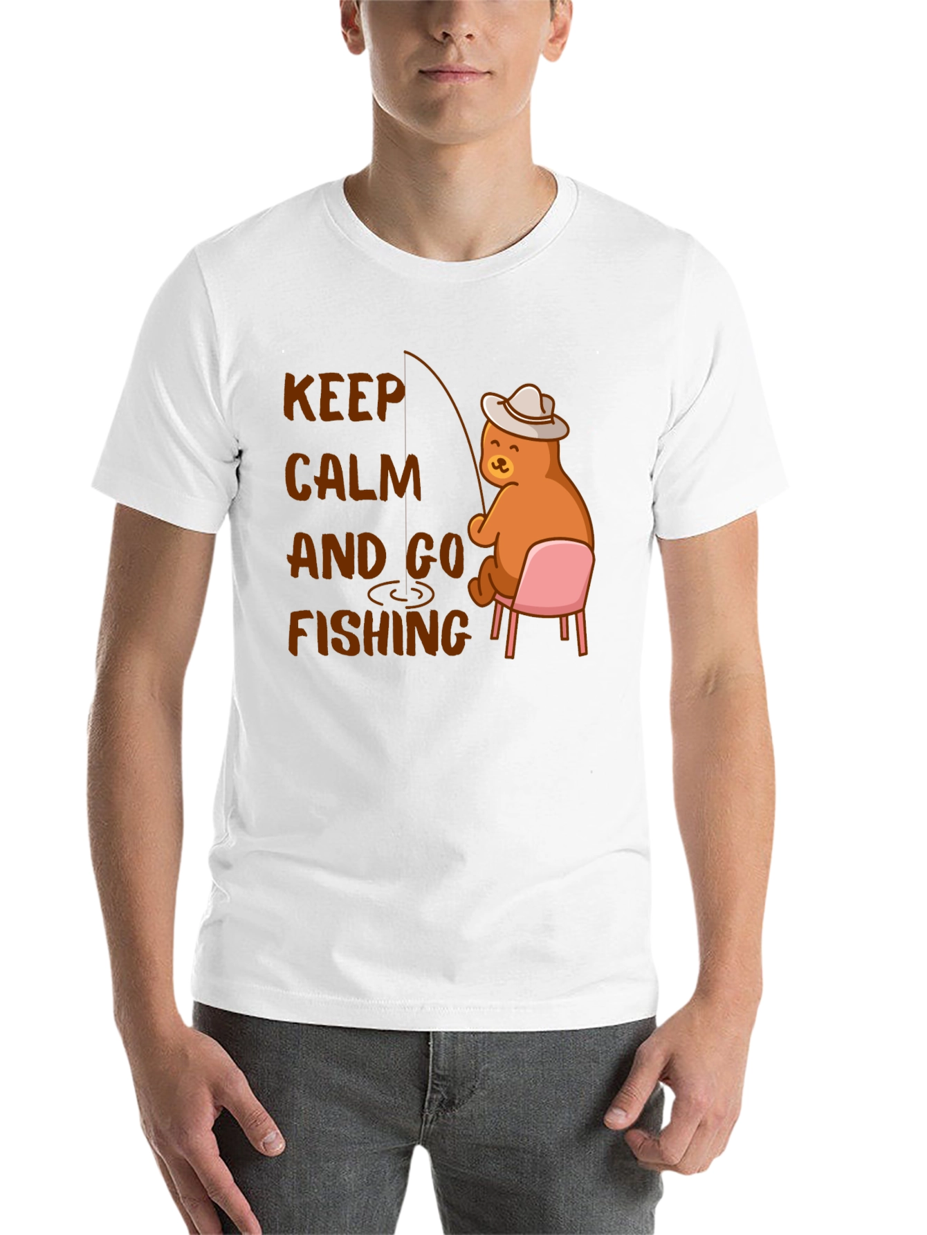 Black Keep Calm and Go Fishing T-Shirt view 14