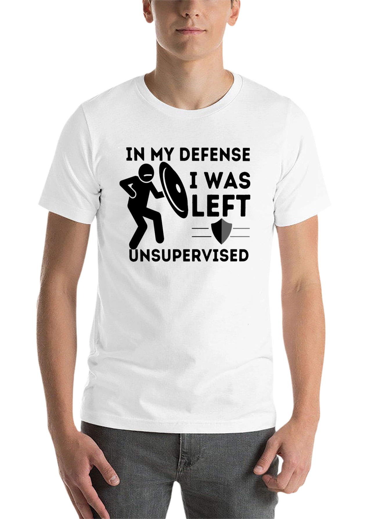 Black In My Defense Unsupervised T-Shirt view 14