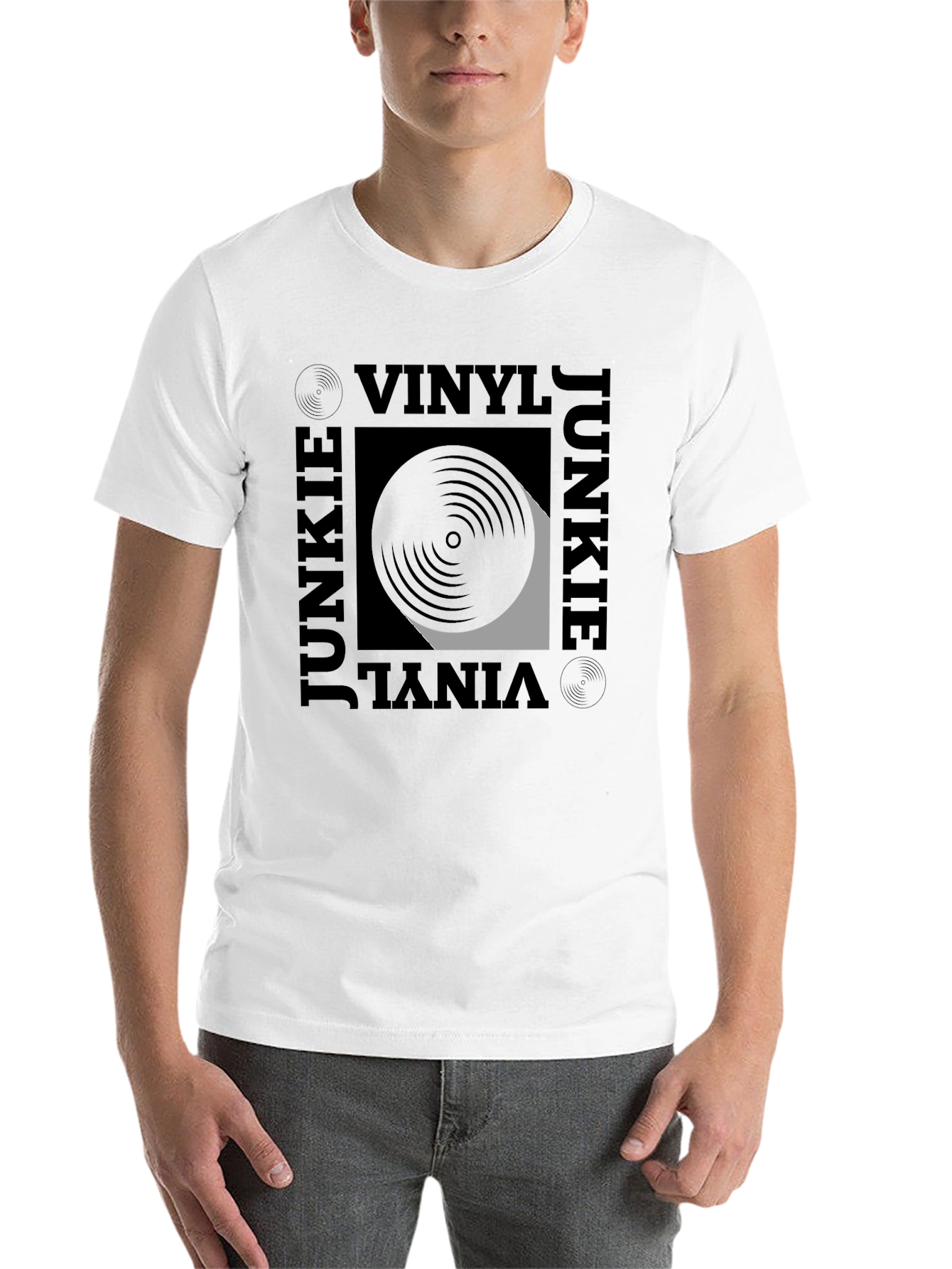 Black Vinyl Junkie Graphic Tee - Black T-Shirt view 14