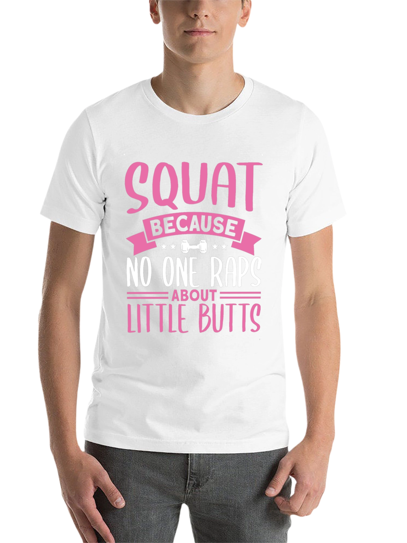 Black Squat Because No One Raps About Little Butts T-Shirt view 14