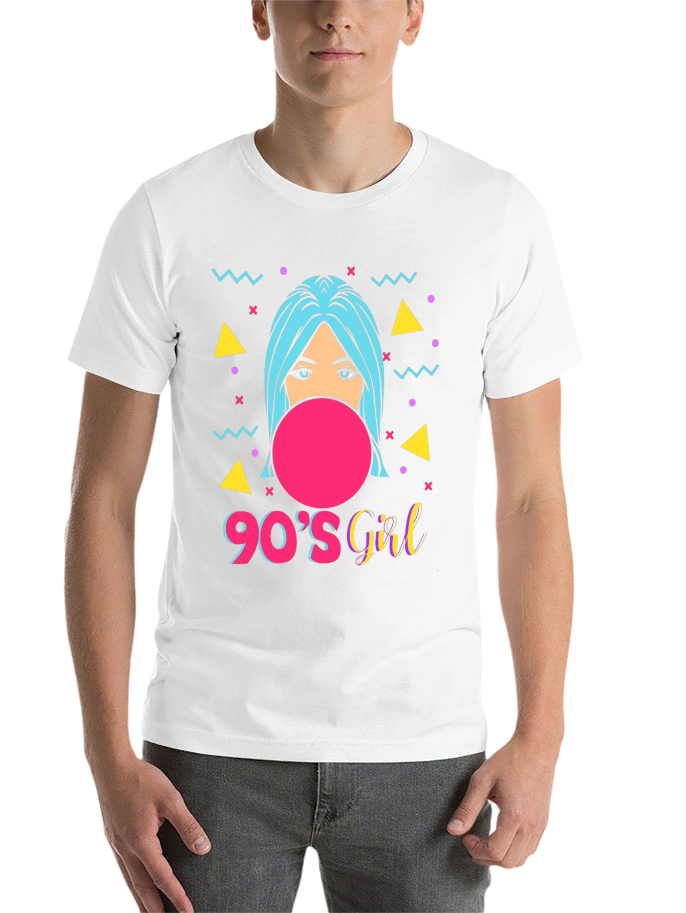 Black 90s Girl Graphic Tee - Retro Style view 14