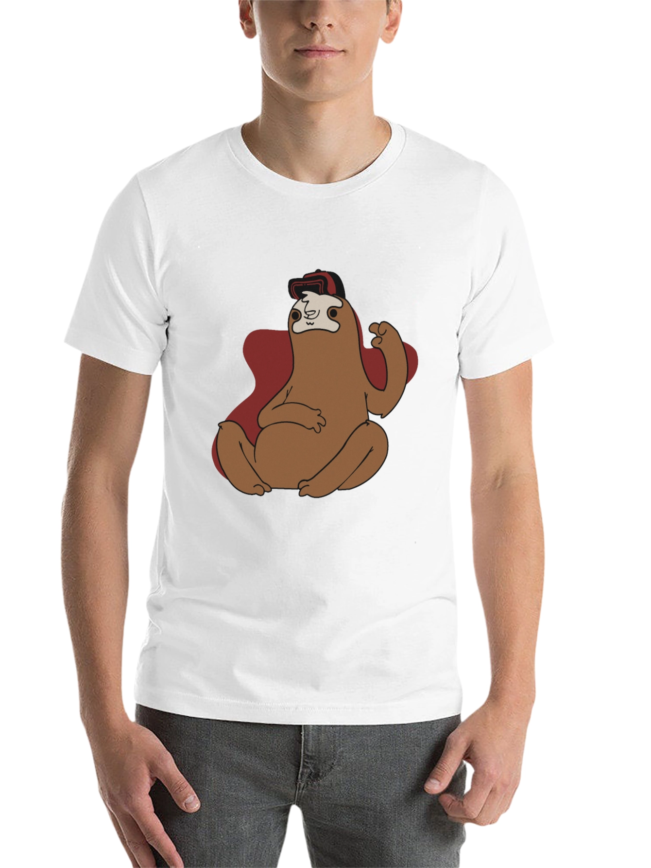 Black Sloth Superhero Graphic T-Shirt view 14