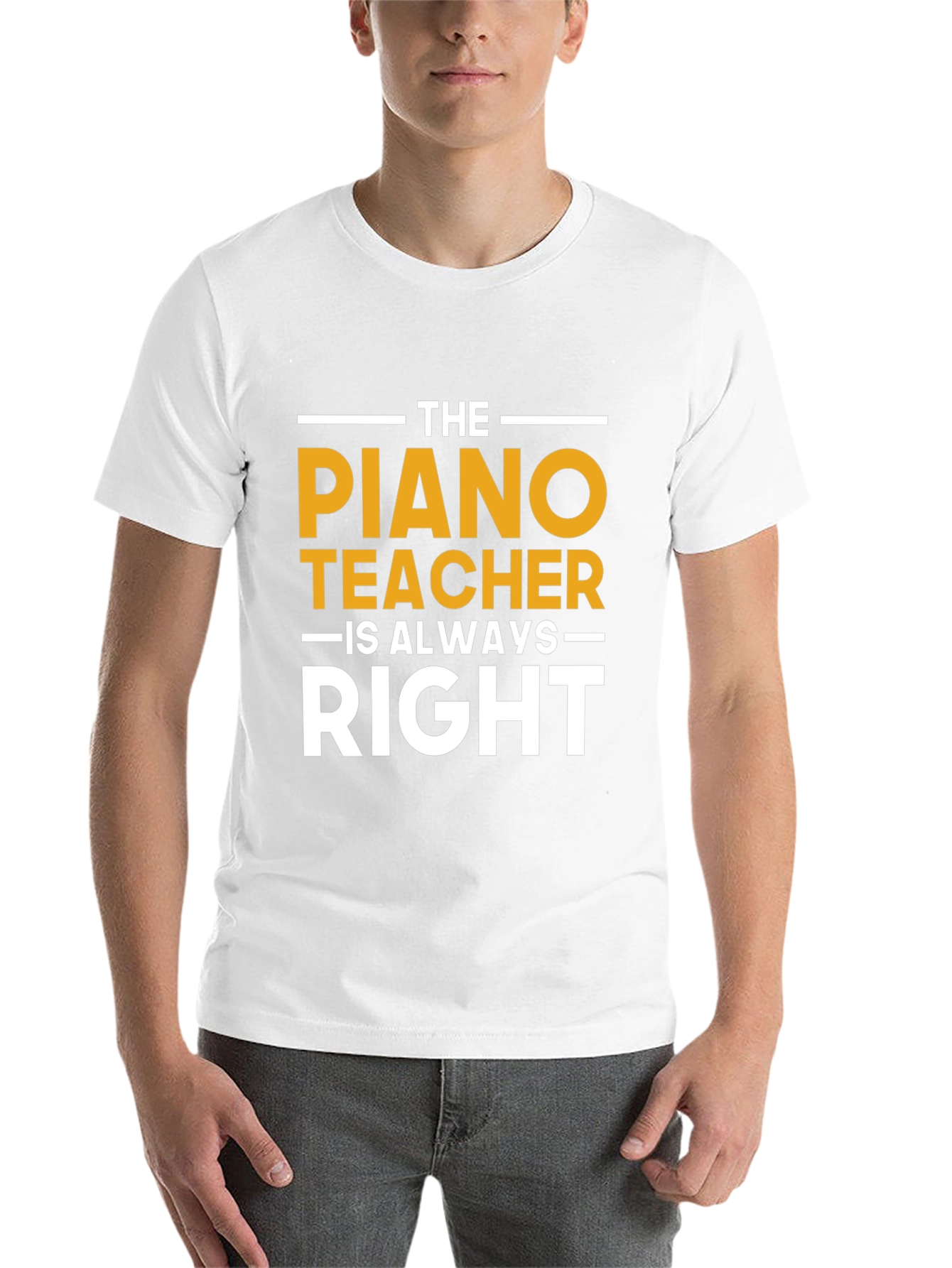 Black Piano Teacher T-Shirt - Always Right Funny Musician Tee view 14