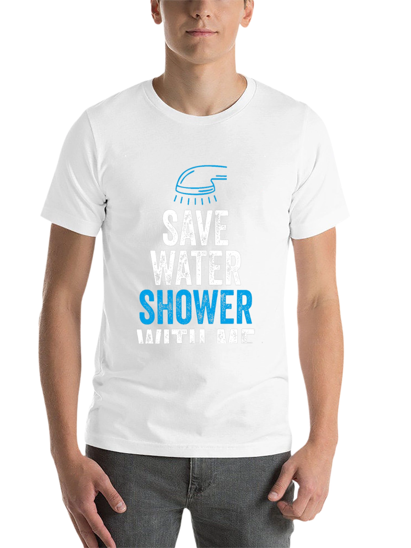 Black Save Water Shower With Me Graphic Tee view 14