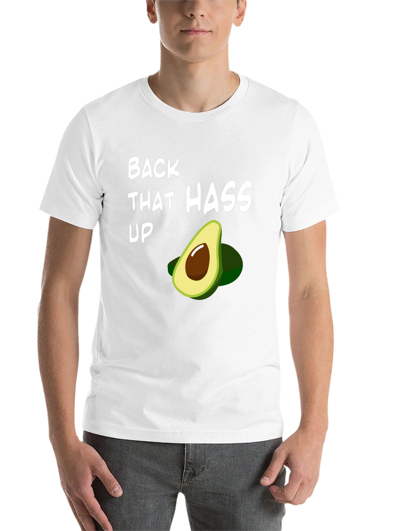 Black Back That Hass Up Avocado T-Shirt Funny Fruit Graphic Tee view 14