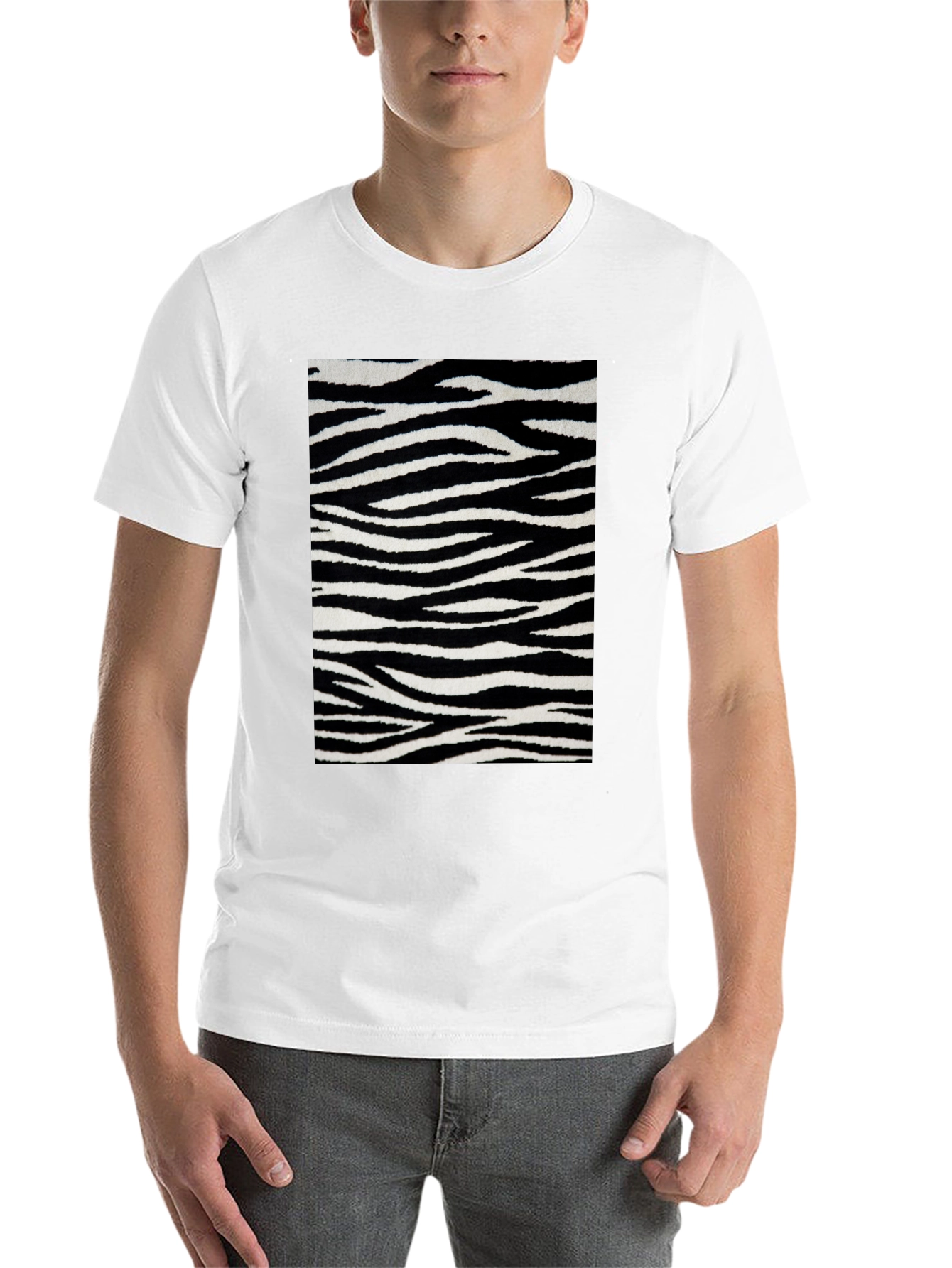 Black Zebra Stripe Graphic Tee - Bold Style view 14