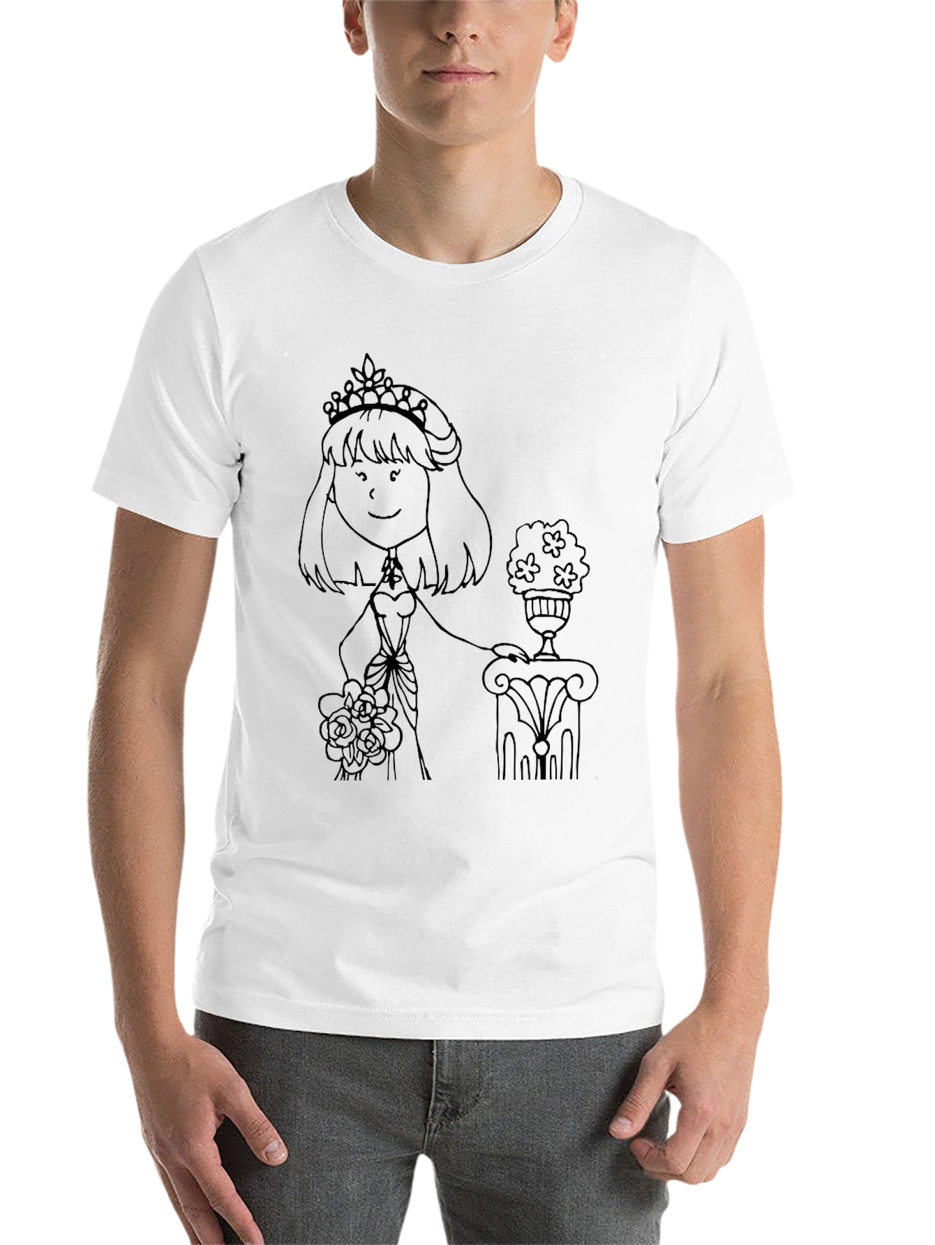 Black Black Graphic T-Shirt - Princess Design view 14
