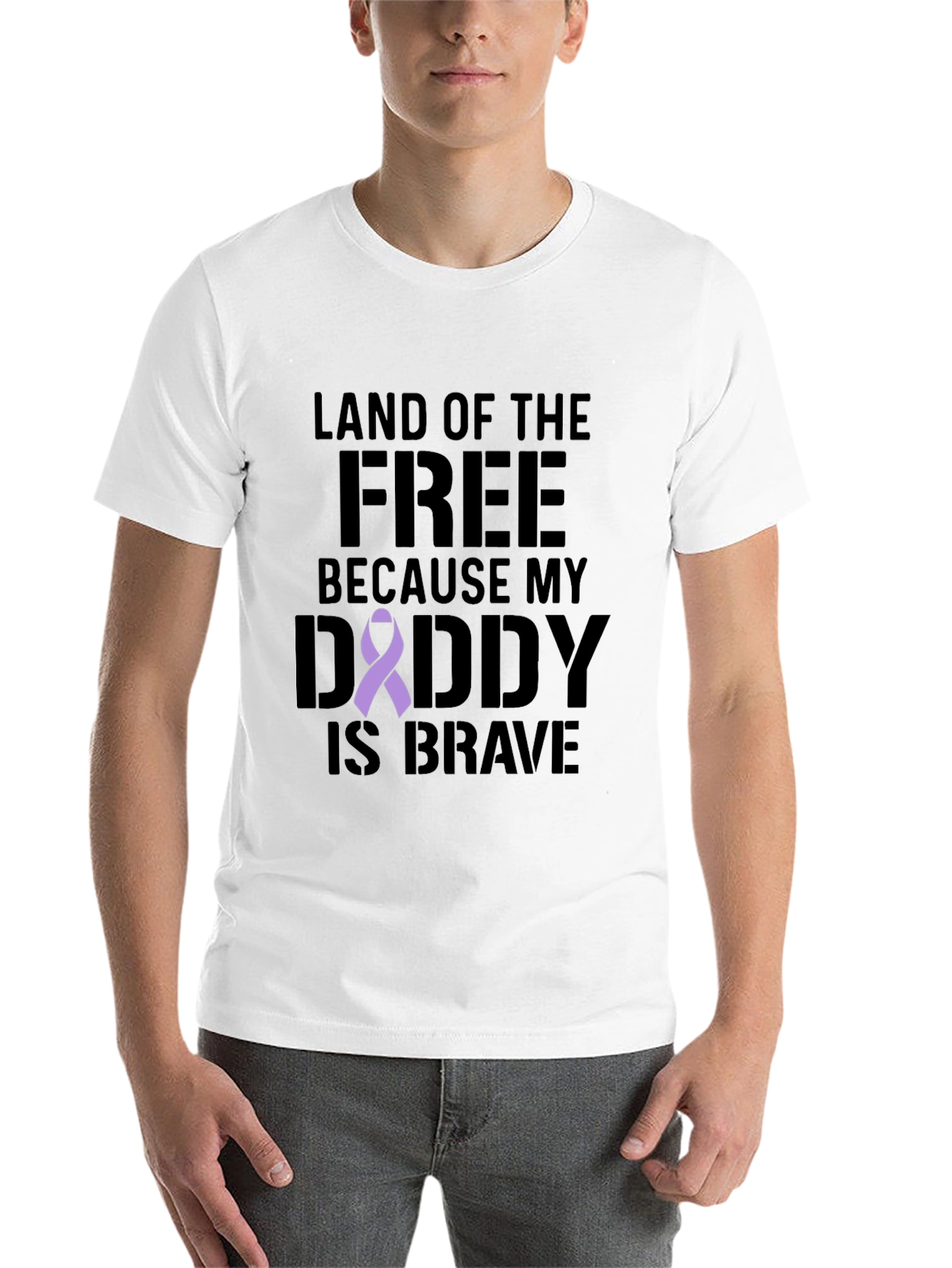 Black Land of the Free Daddy T-Shirt view 14