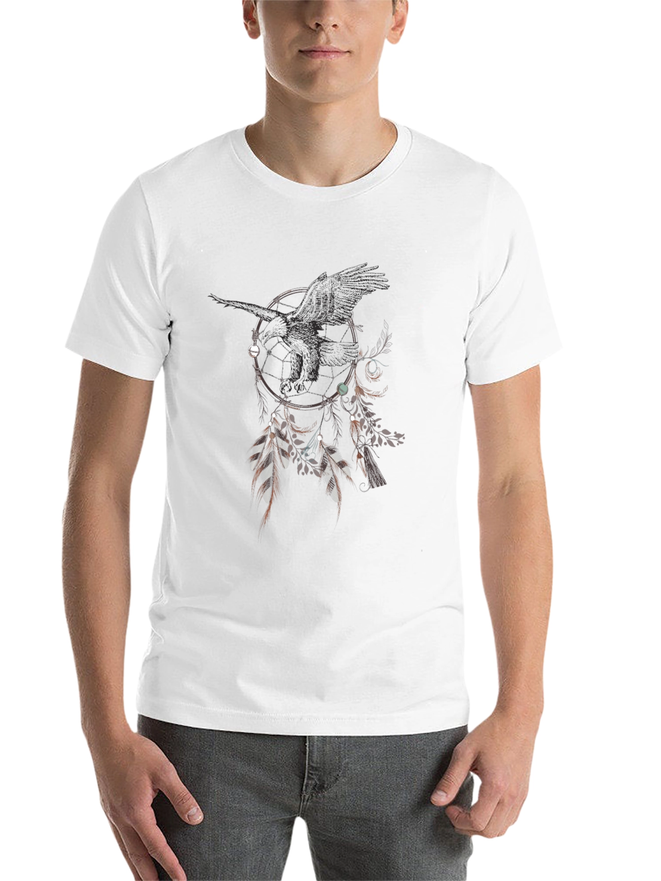 Black Raven Dreamcatcher Graphic Tee - Unique Design view 14