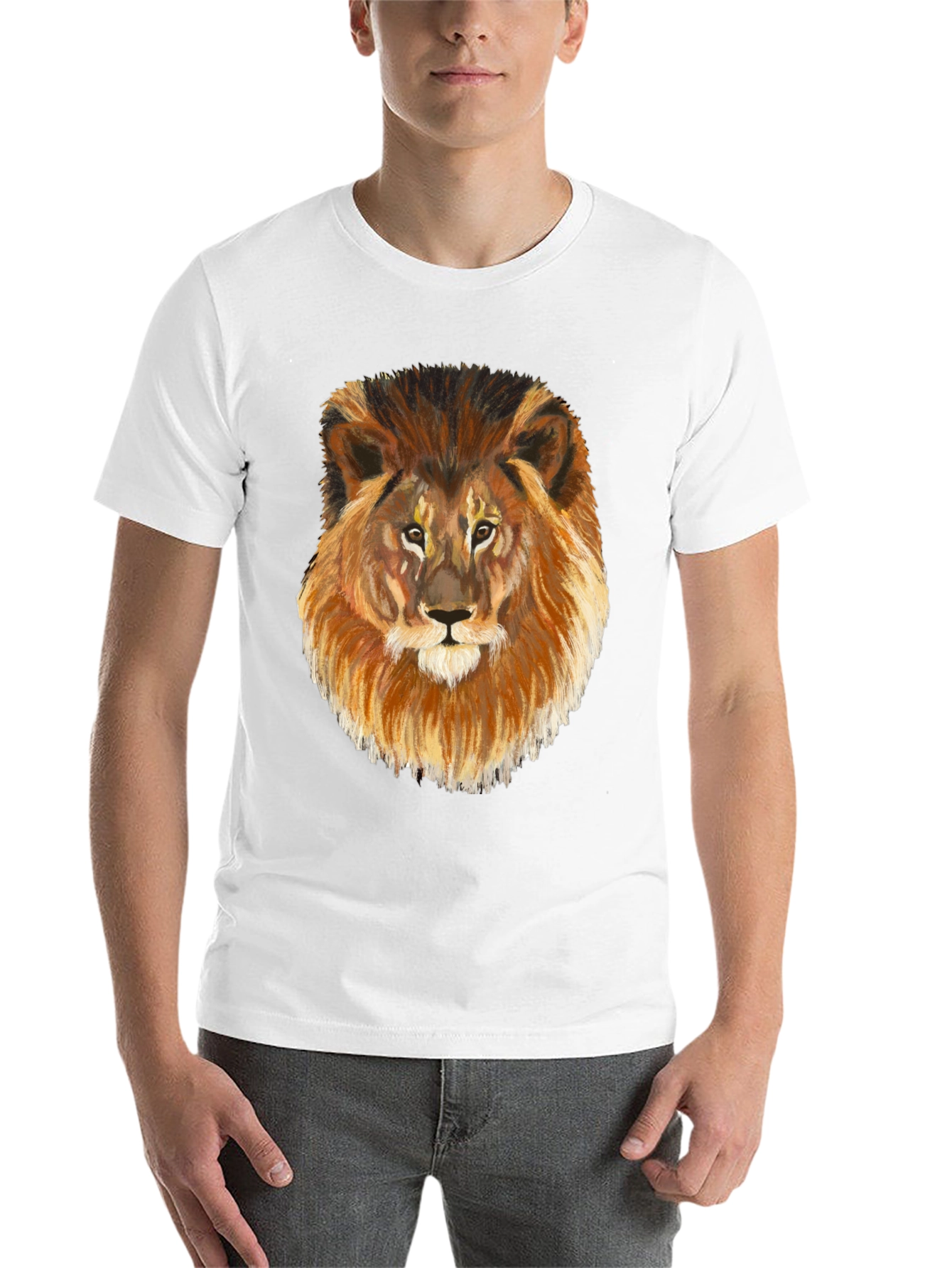 Black Lion Graphic Tee - Black Cotton Blend view 14