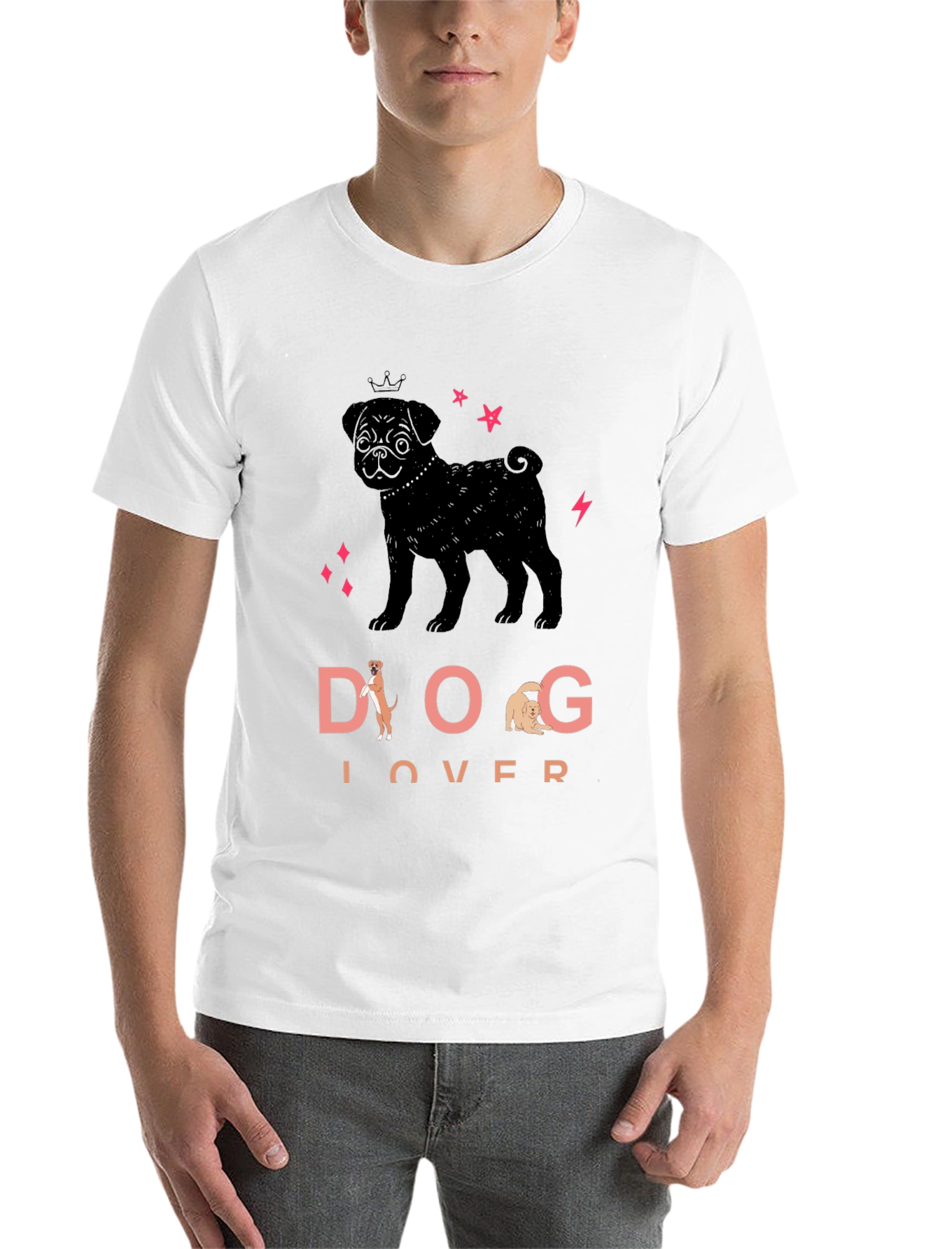 Black Dog Lover Black Graphic Tee view 14