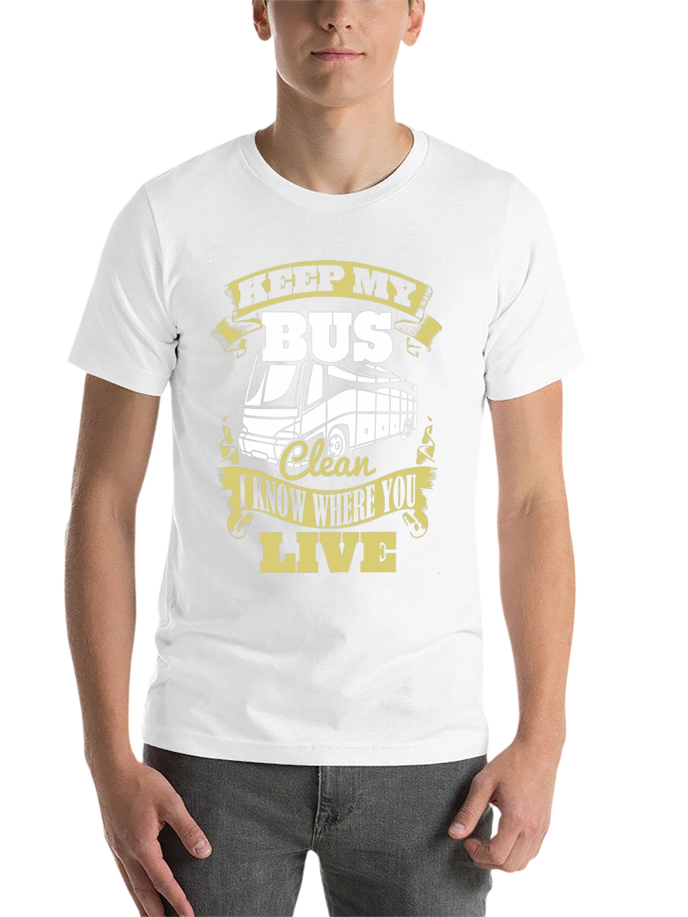 Black Keep My Bus Clean T-Shirt view 14