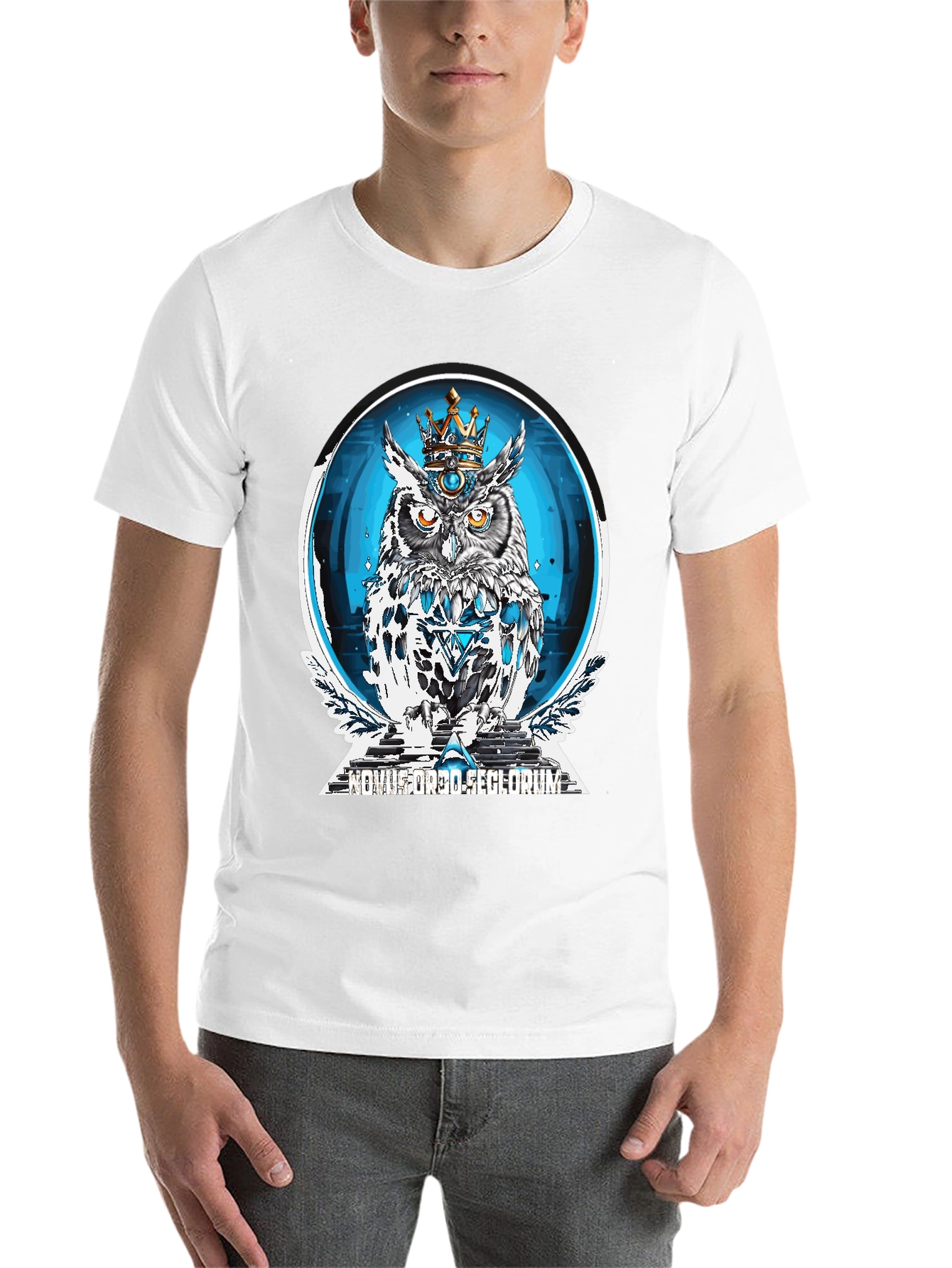 Black Crowned Owl Graphic Tee - New World Order view 14