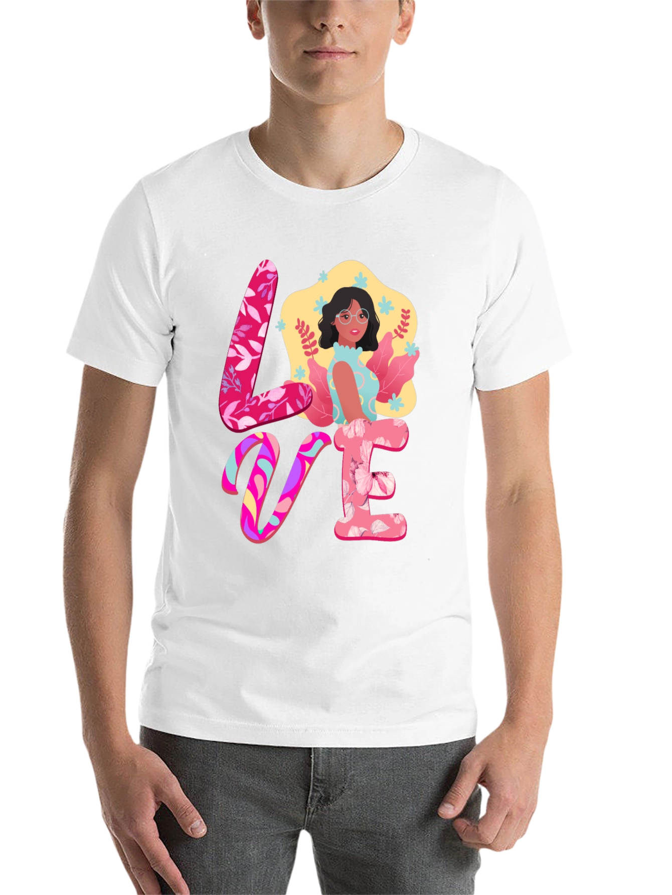Black Love Graphic Print Tee view 14