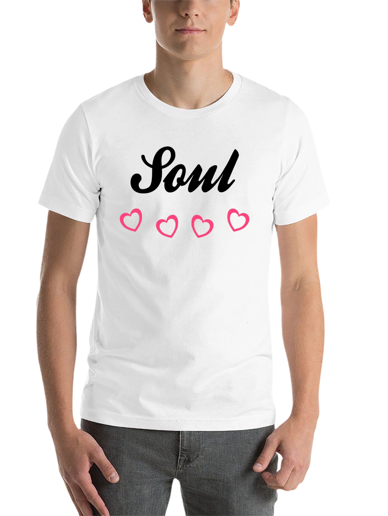 Black Soul Hearts Graphic Tee - Trendy Casual Style view 14