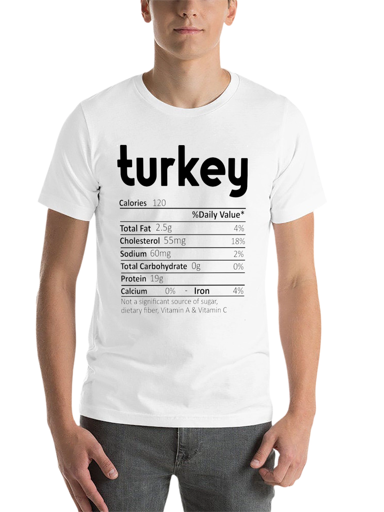 Black Turkey Nutrition Facts Black T-Shirt view 14