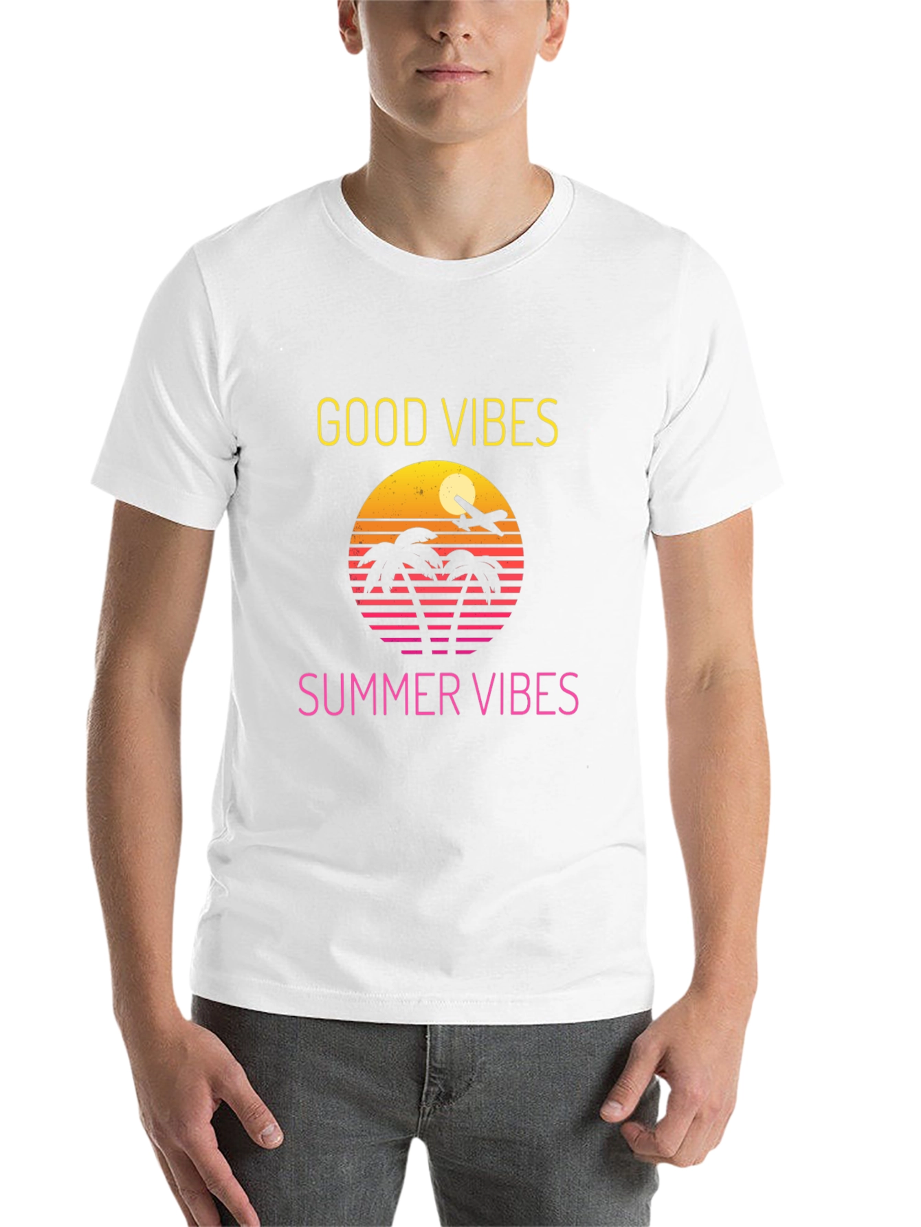 Black Good Vibes Summer T-Shirt view 14