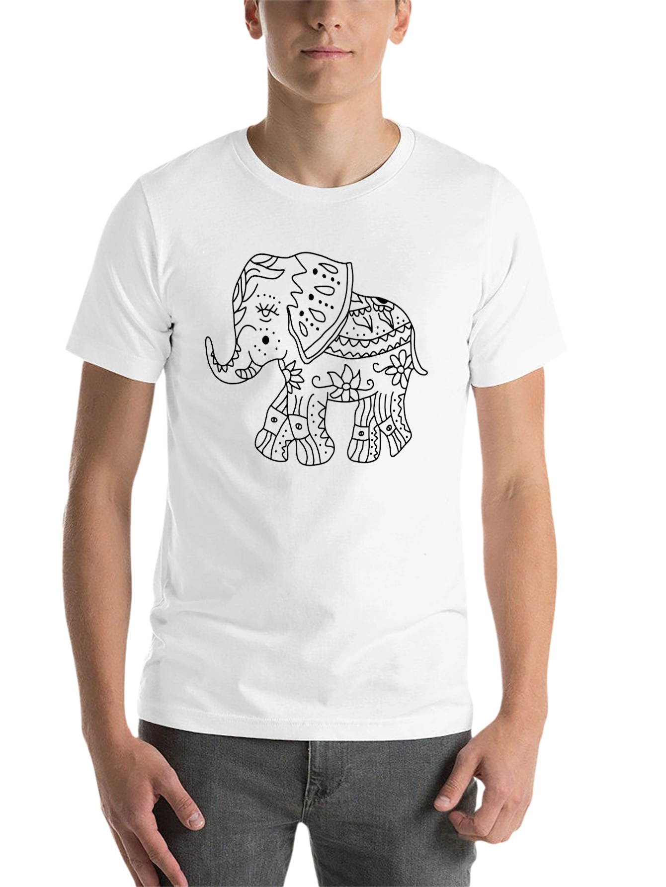 Black Black Elephant Graphic Tee - Men's Casual view 14