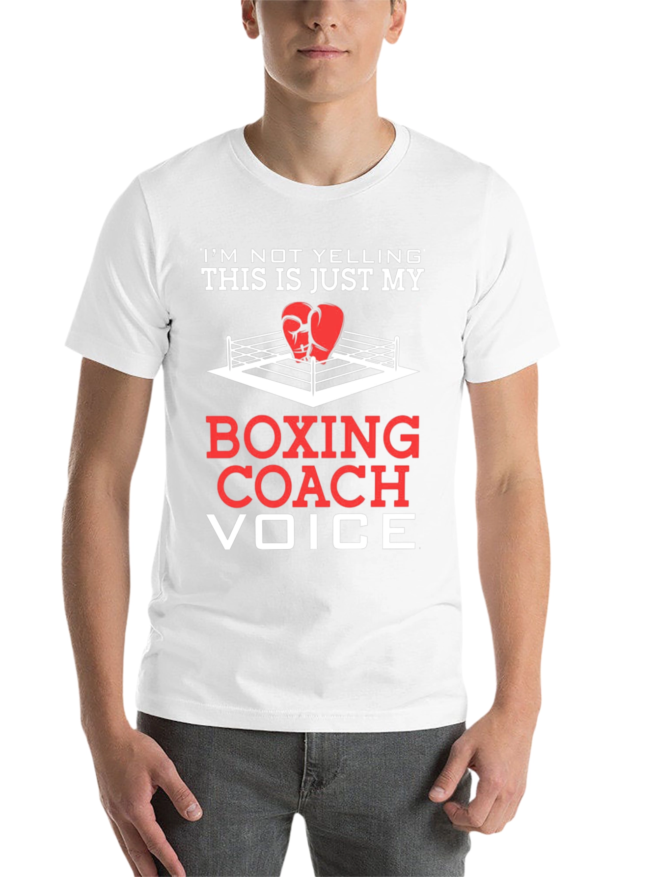 Black Boxing Coach Voice T-Shirt - Funny Boxing Gift view 14