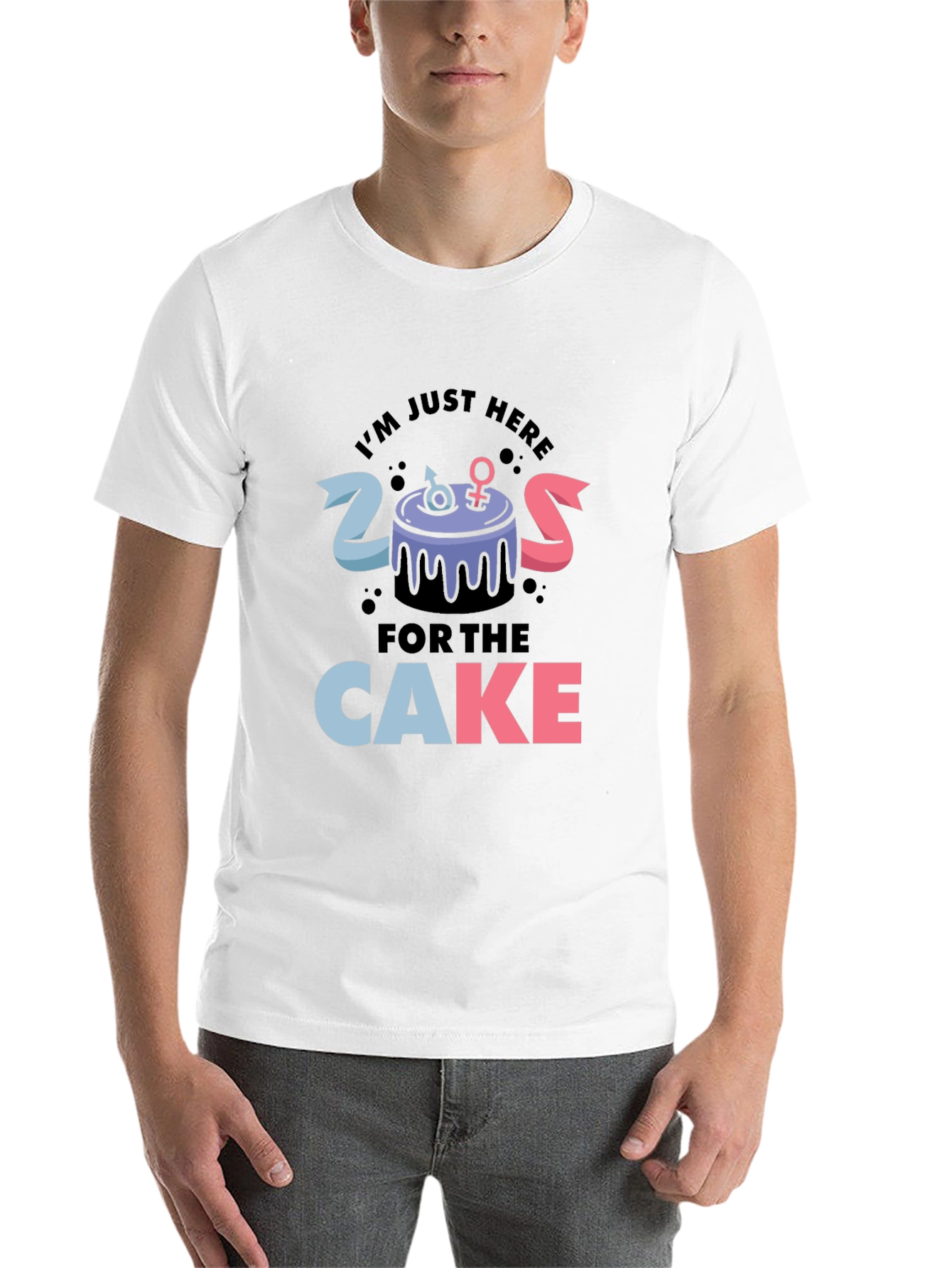 Black Gender Reveal Cake T-Shirt view 14