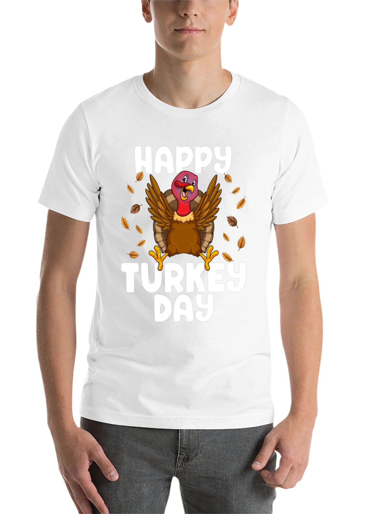 Black Happy Turkey Day Black T-Shirt view 14