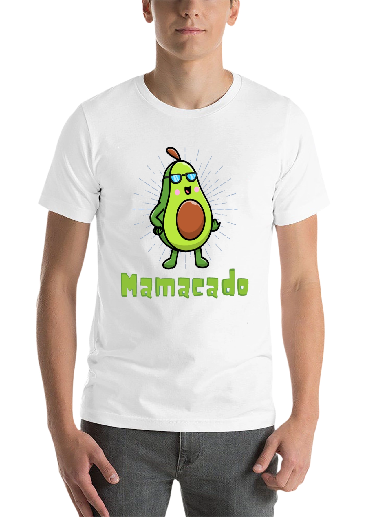 Black Cool Mamacado Avocado Graphic T-Shirt view 14