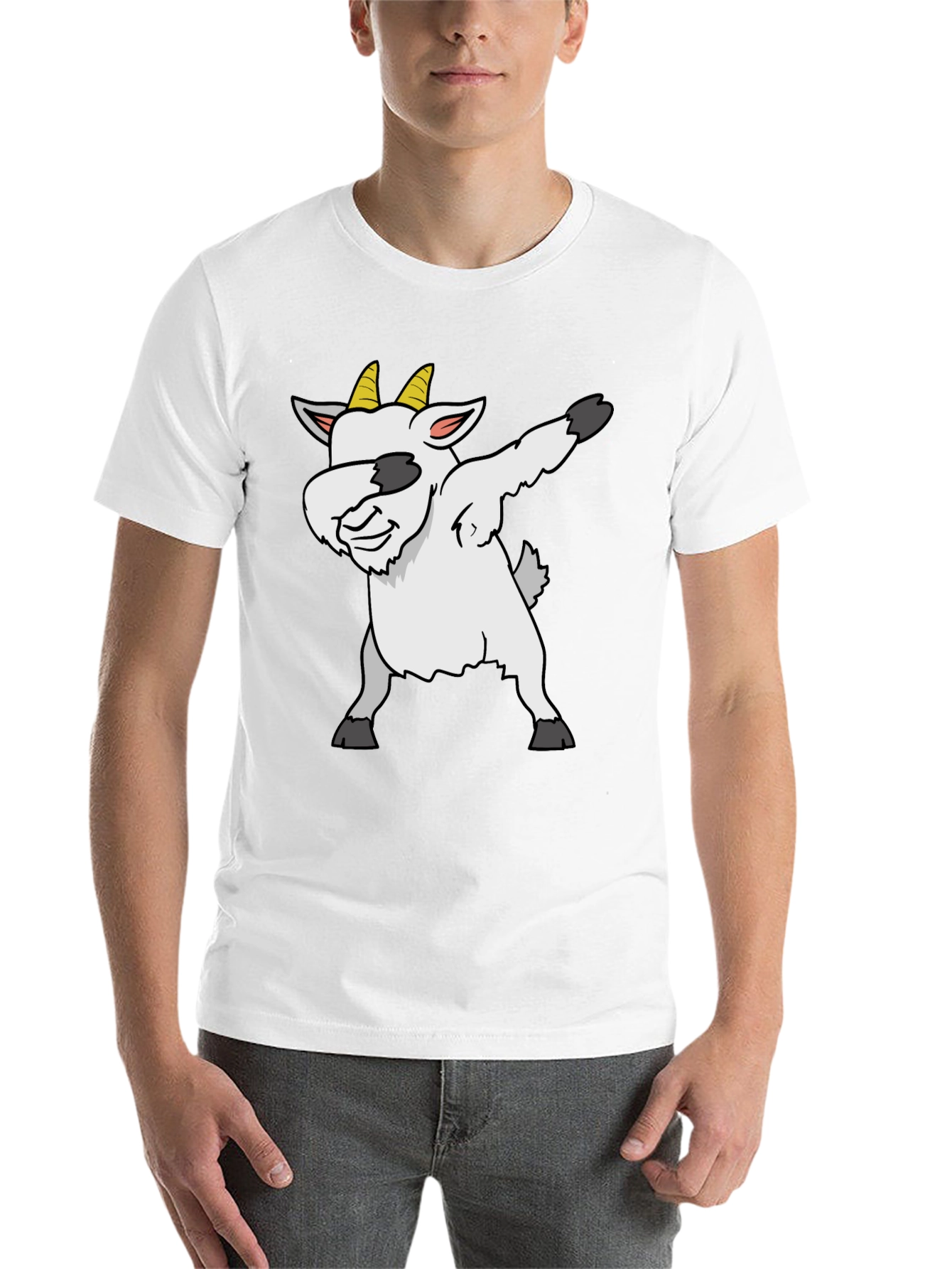 Black Dabbing Goat Graphic Tee - Black T-Shirt view 14
