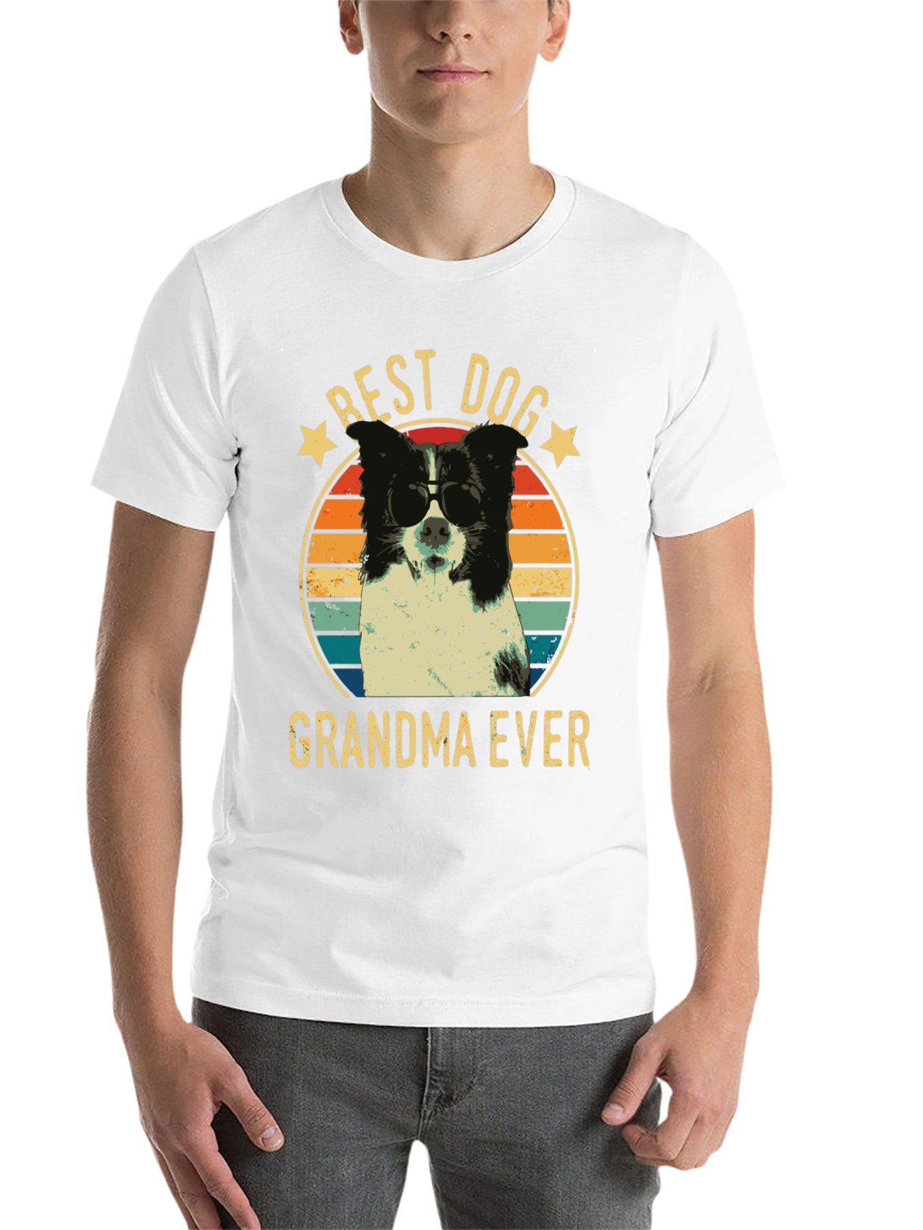 Black Best Dog Grandma Ever Graphic T-Shirt view 14
