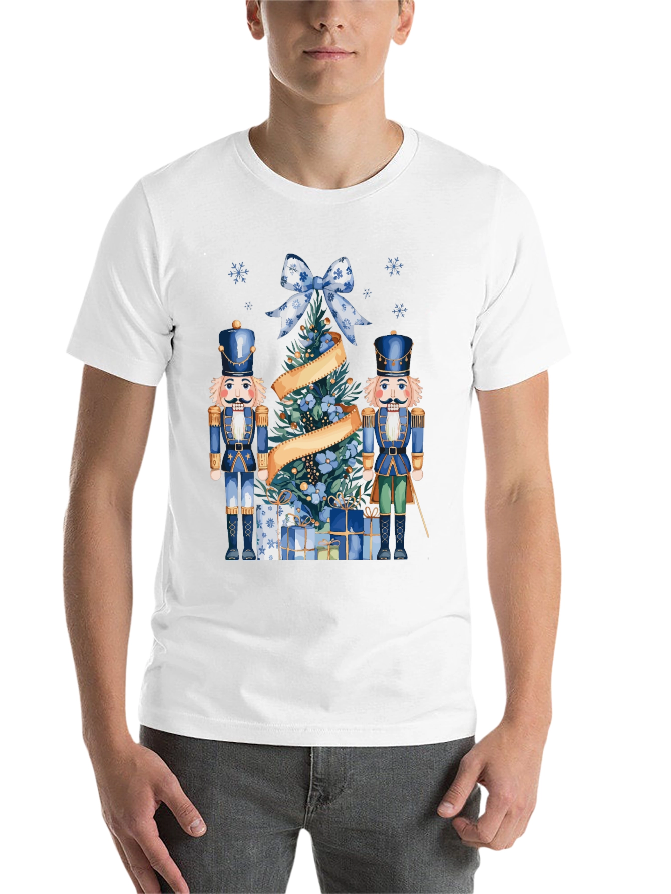 Black Festive Nutcracker Christmas T-Shirt view 14
