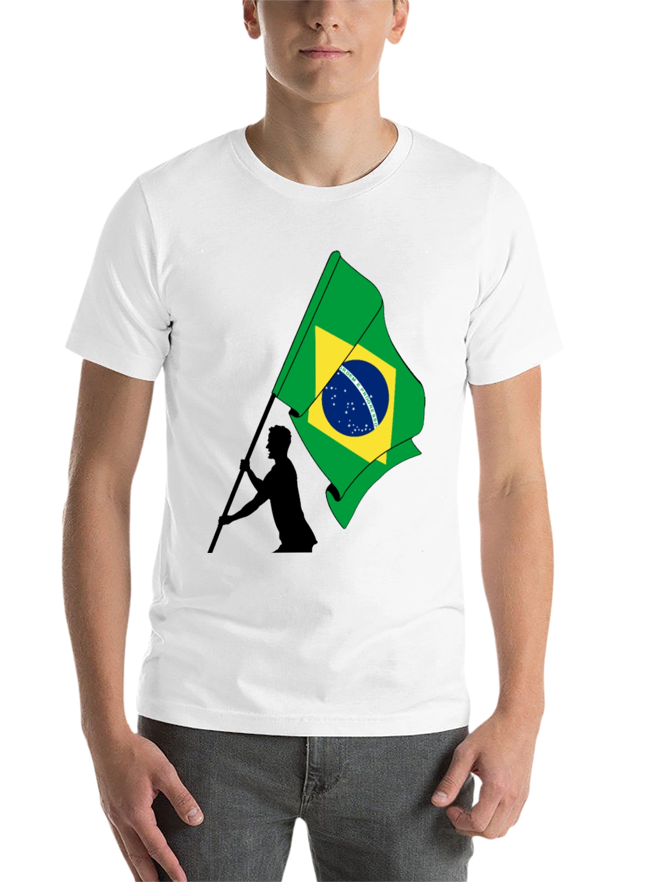 Black Brazil Flag Graphic T-Shirt - Menswear view 14