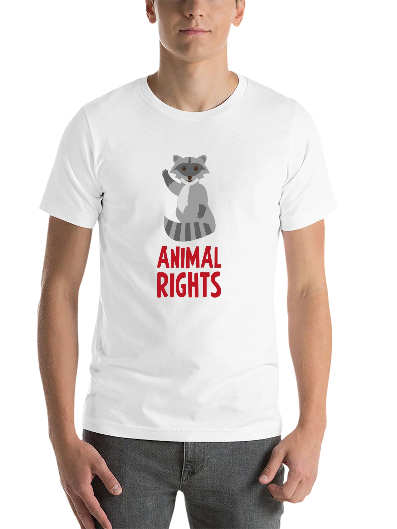 Black Animal Rights Raccoon Graphic Tee view 14